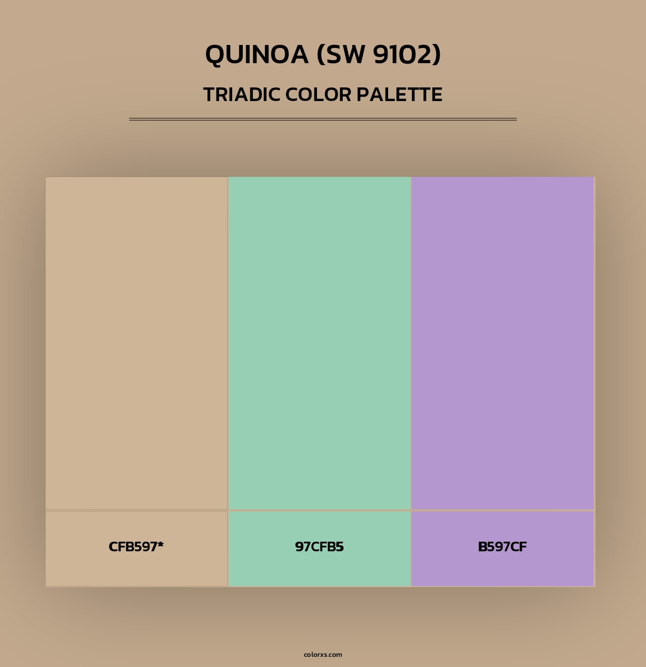 Quinoa (SW 9102) - Triadic Color Palette