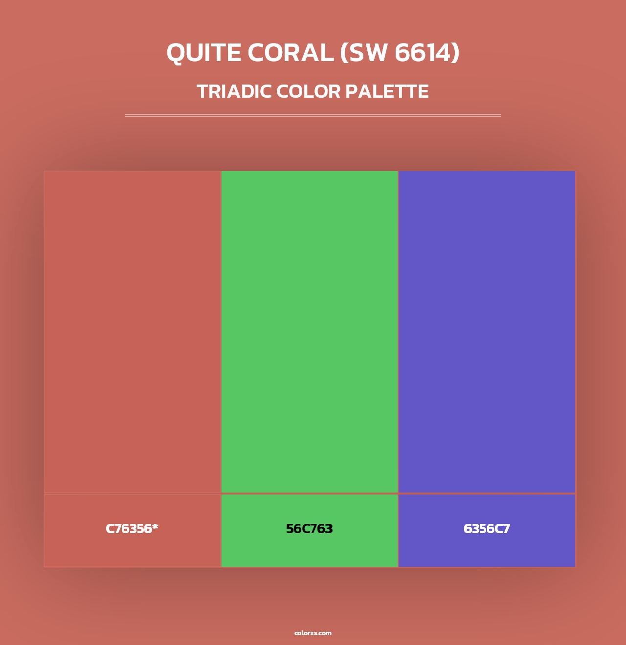 Quite Coral (SW 6614) - Triadic Color Palette