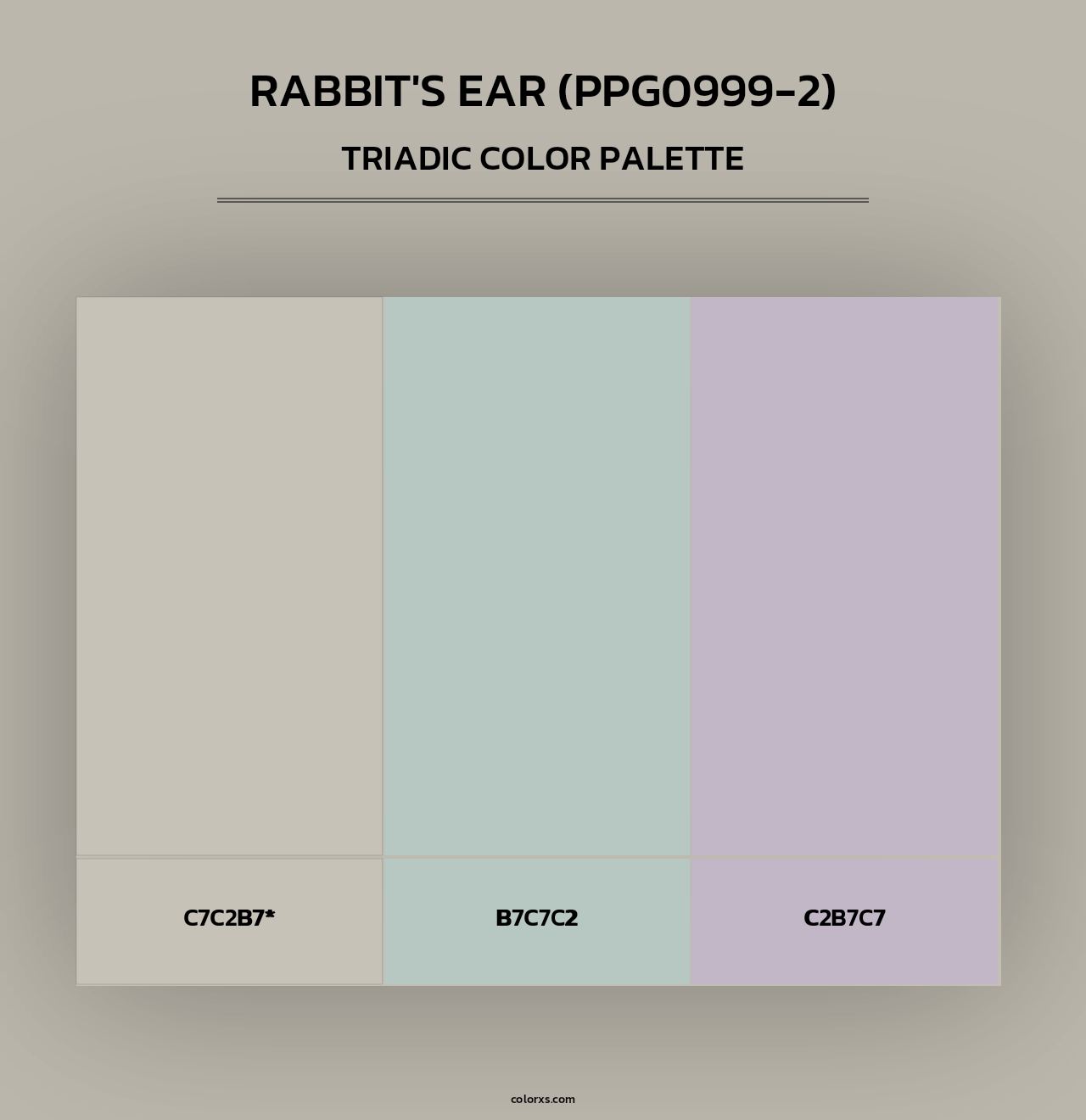 Rabbit's Ear (PPG0999-2) - Triadic Color Palette