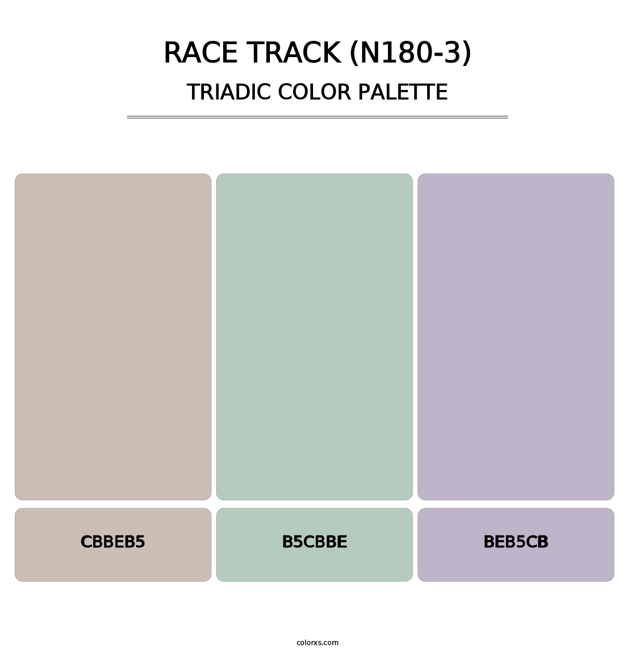 Race Track (N180-3) - Triadic Color Palette