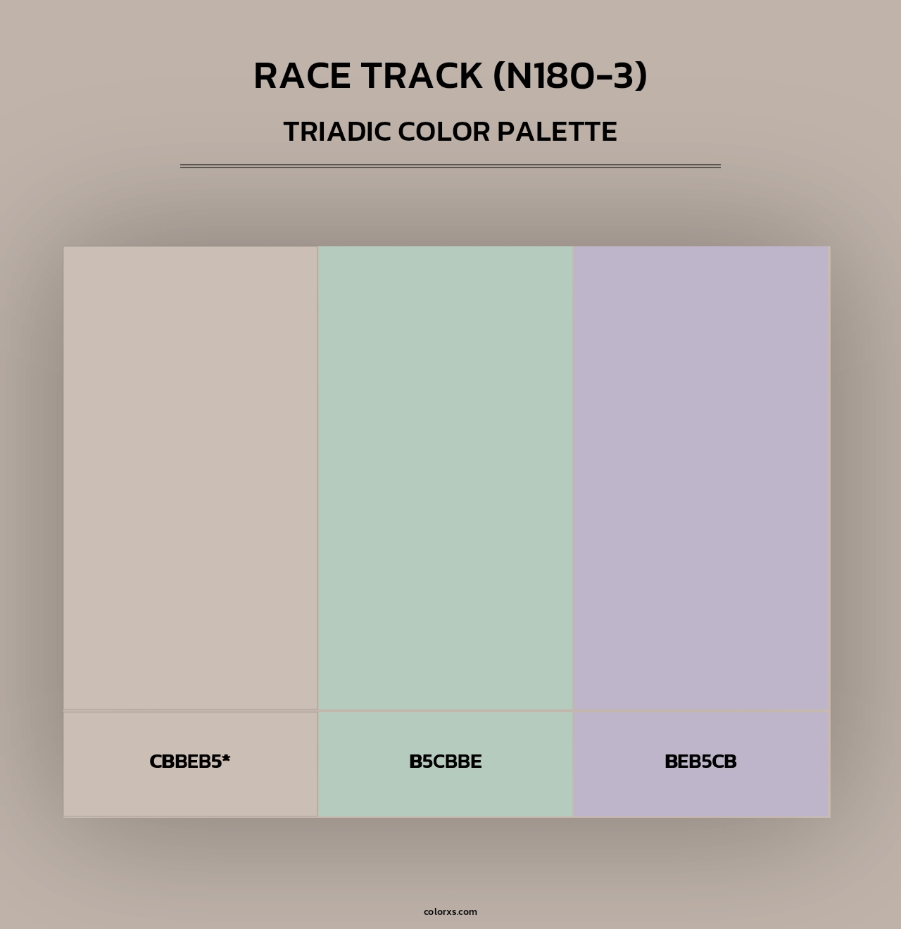 Race Track (N180-3) - Triadic Color Palette