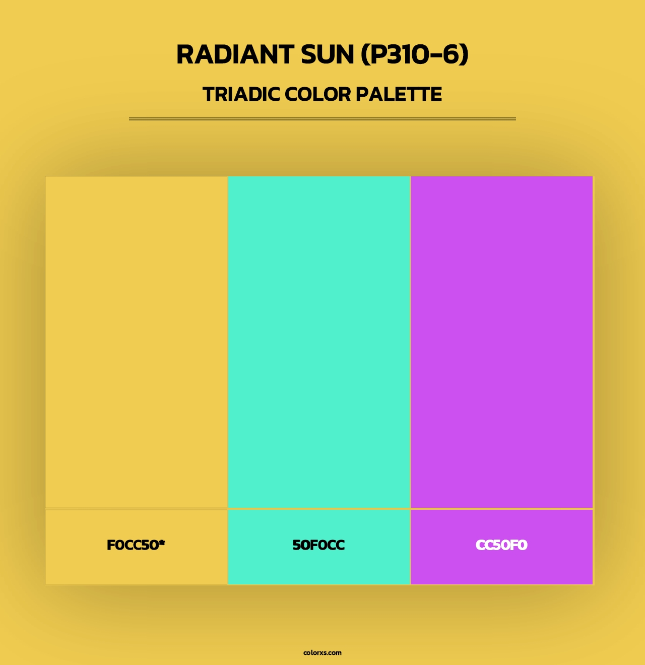 Radiant Sun (P310-6) - Triadic Color Palette