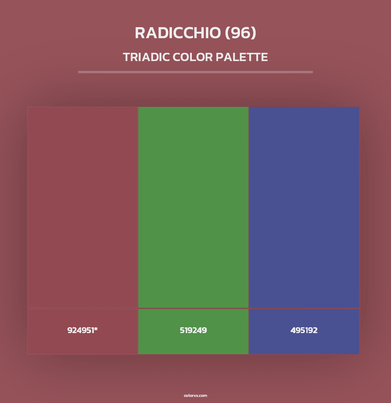 Radicchio (96) - Triadic Color Palette