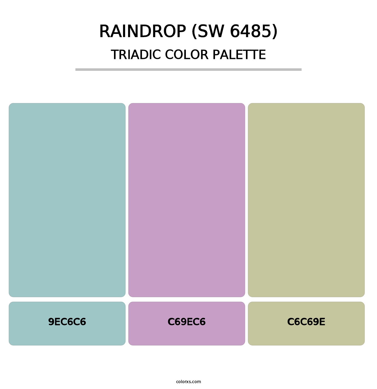Raindrop (SW 6485) - Triadic Color Palette