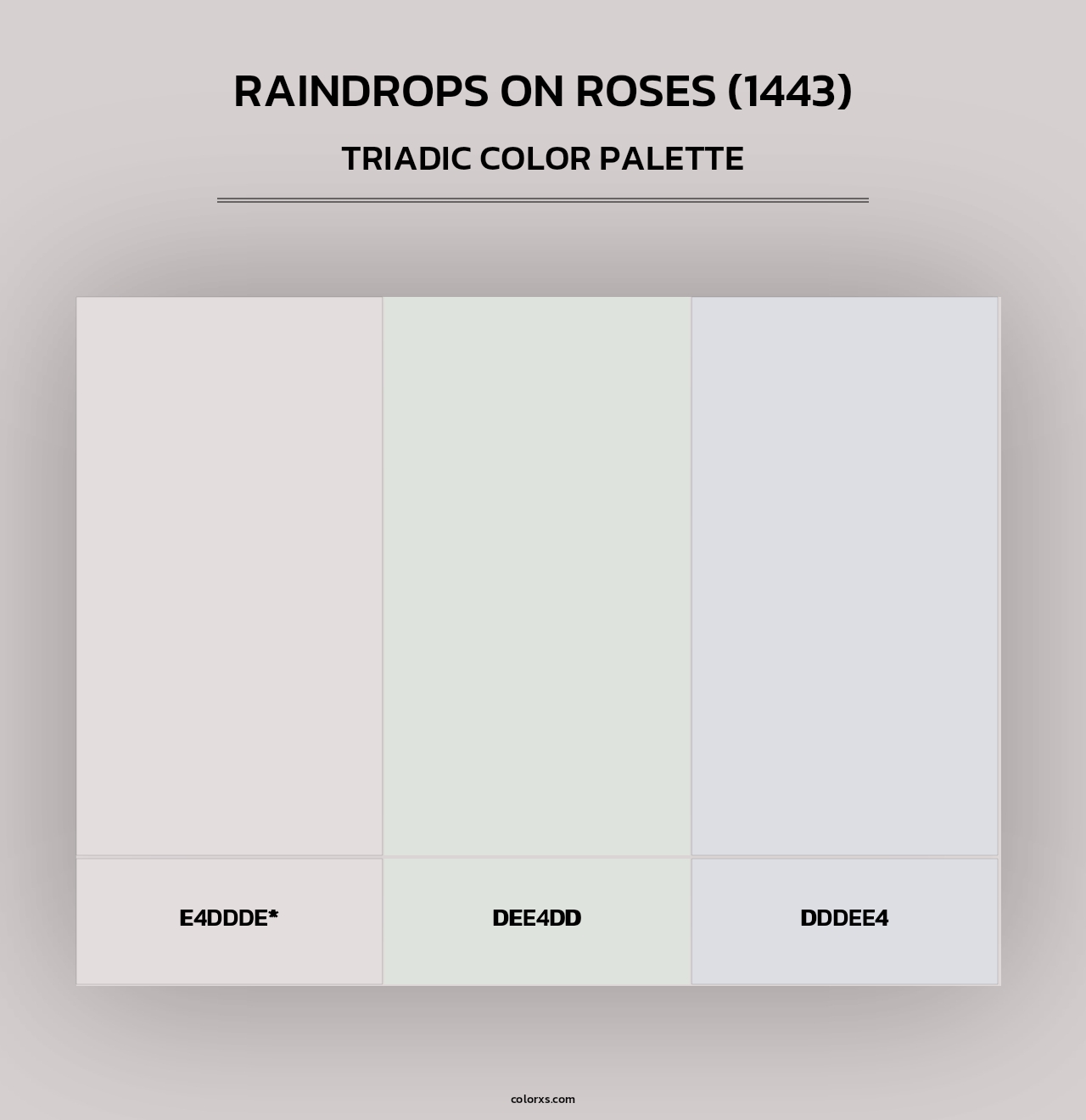 Raindrops on Roses (1443) - Triadic Color Palette