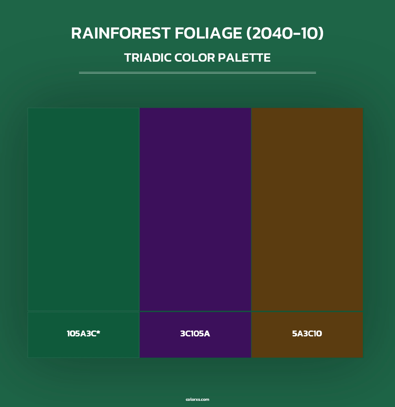 Rainforest Foliage (2040-10) - Triadic Color Palette