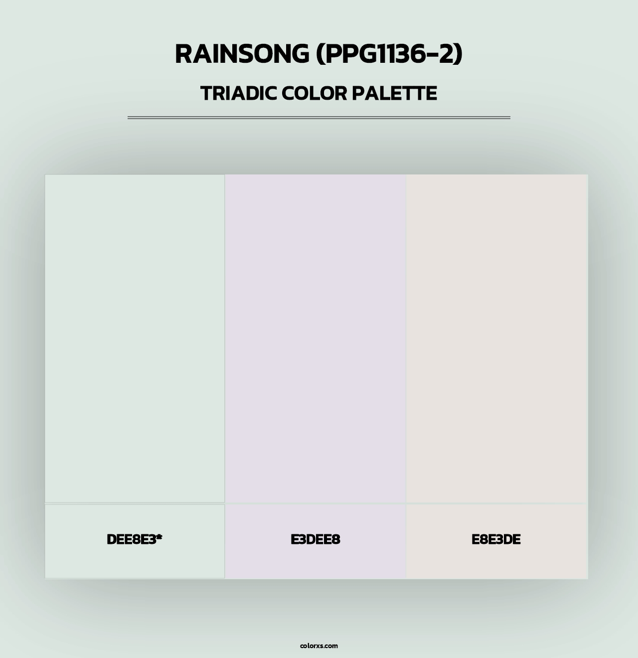 Rainsong (PPG1136-2) - Triadic Color Palette
