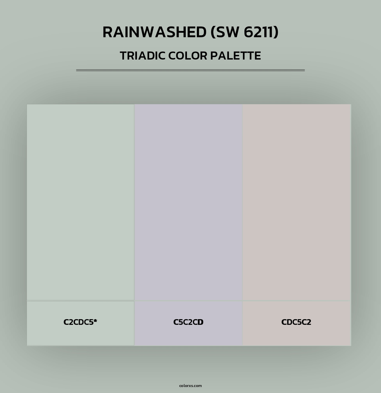 Rainwashed (SW 6211) - Triadic Color Palette