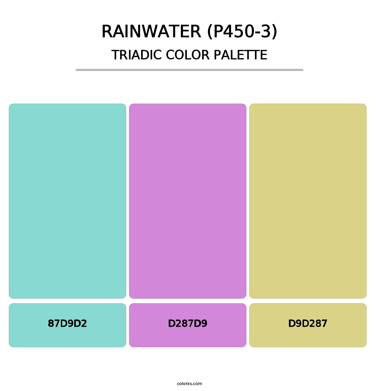 Rainwater (P450-3) - Triadic Color Palette