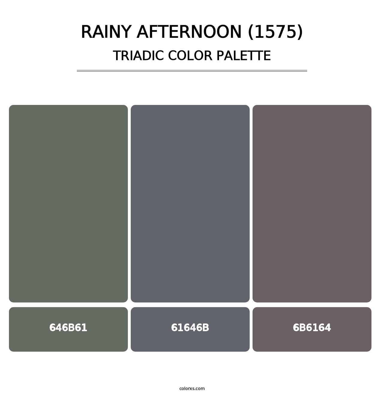 Rainy Afternoon (1575) - Triadic Color Palette
