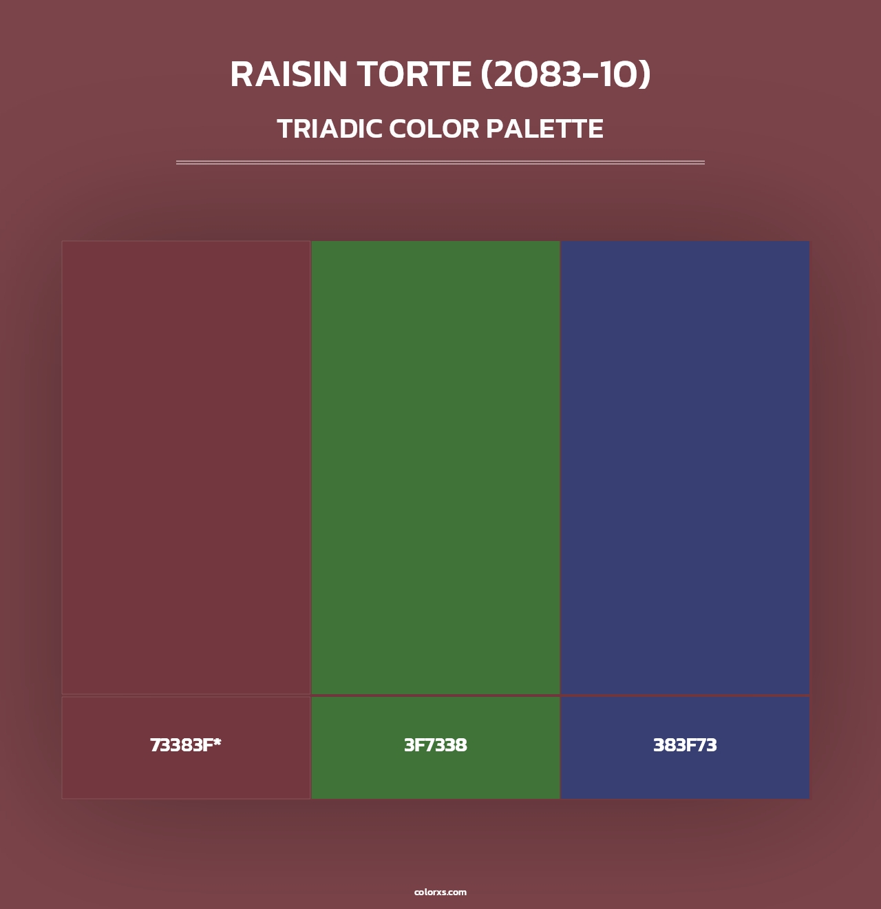 Raisin Torte (2083-10) - Triadic Color Palette