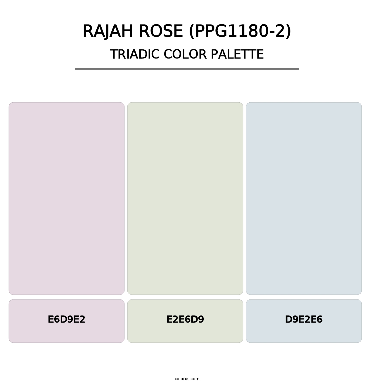 Rajah Rose (PPG1180-2) - Triadic Color Palette