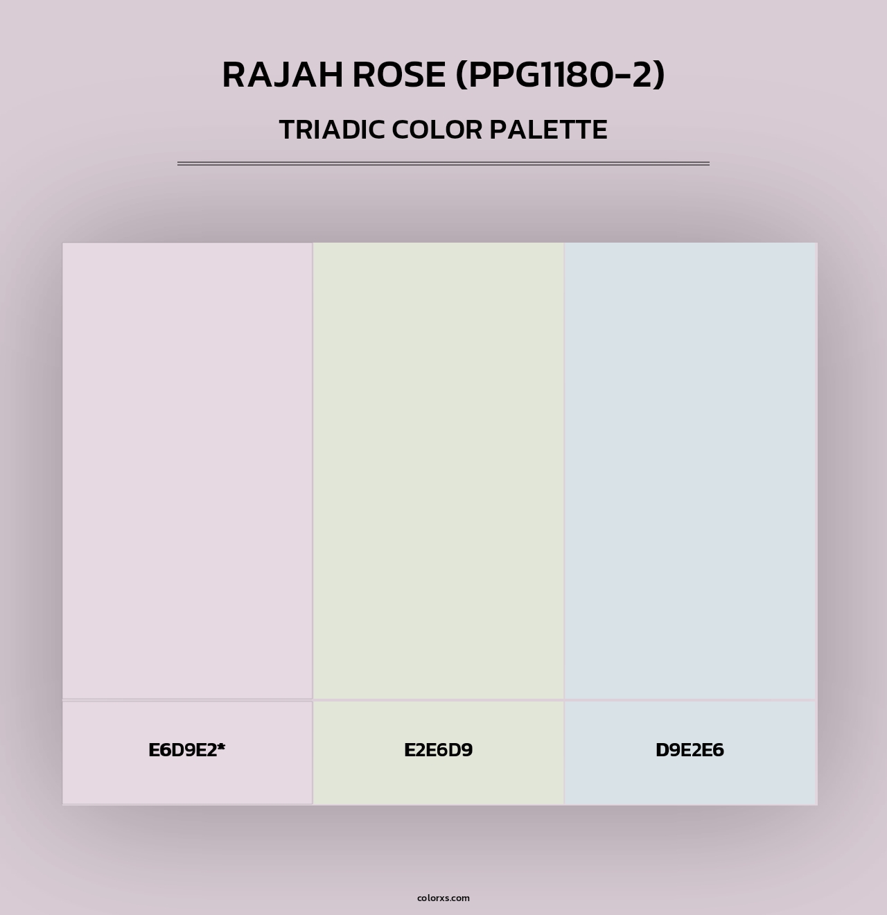 Rajah Rose (PPG1180-2) - Triadic Color Palette