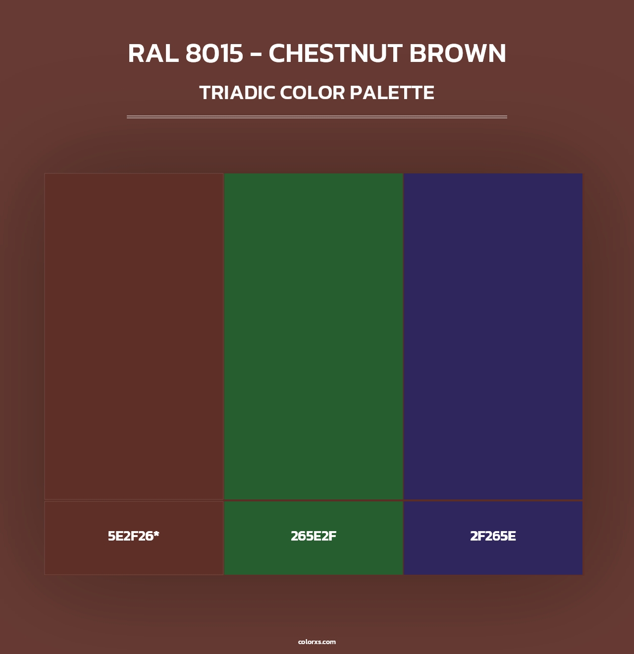 RAL 8015 - Chestnut Brown - Triadic Color Palette