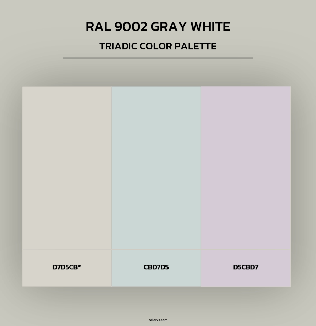 RAL 9002 Gray White - Triadic Color Palette