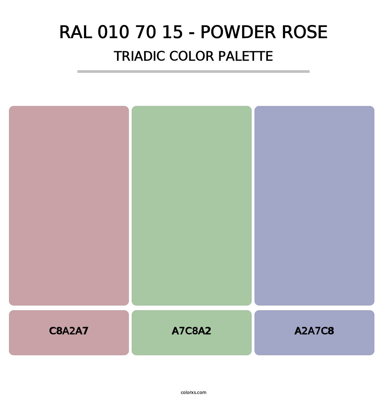 RAL 010 70 15 - Powder Rose - Triadic Color Palette