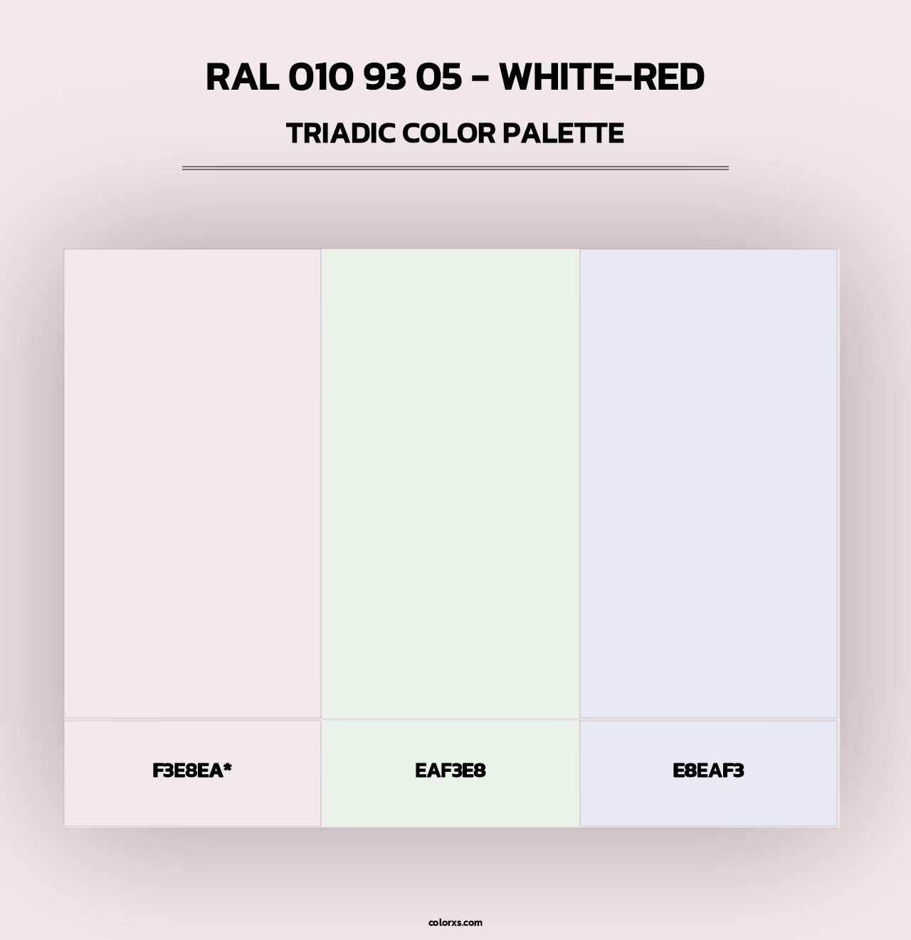 RAL 010 93 05 - White-Red - Triadic Color Palette