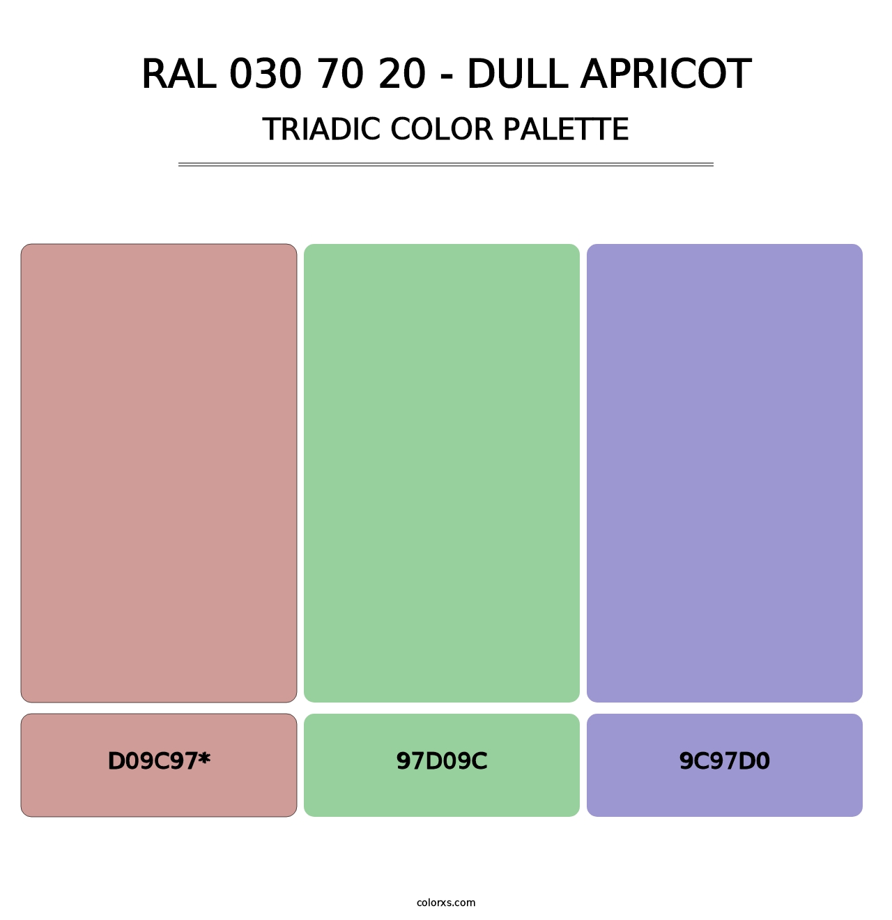 RAL 030 70 20 - Dull Apricot - Triadic Color Palette