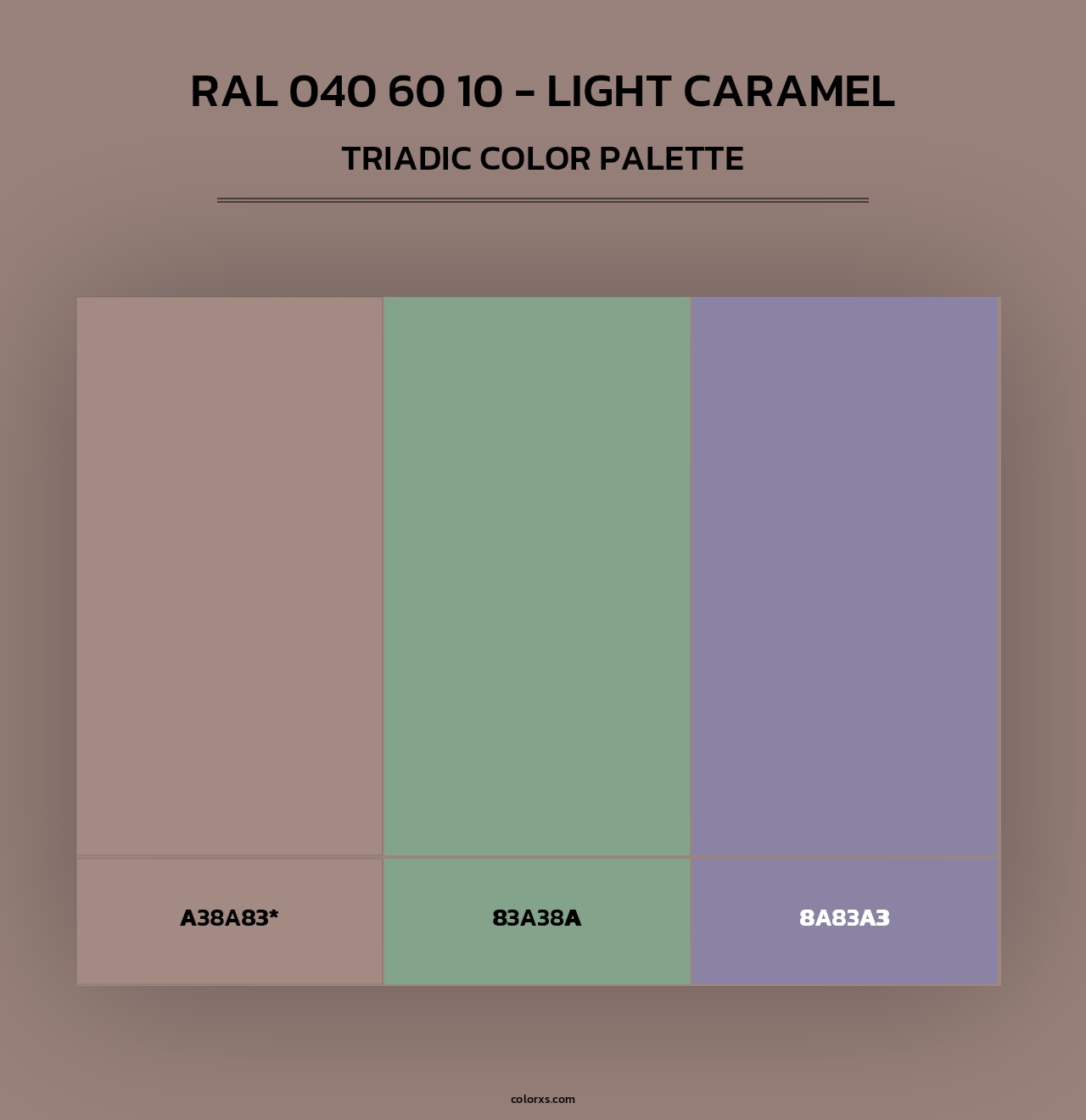 RAL 040 60 10 - Light Caramel - Triadic Color Palette