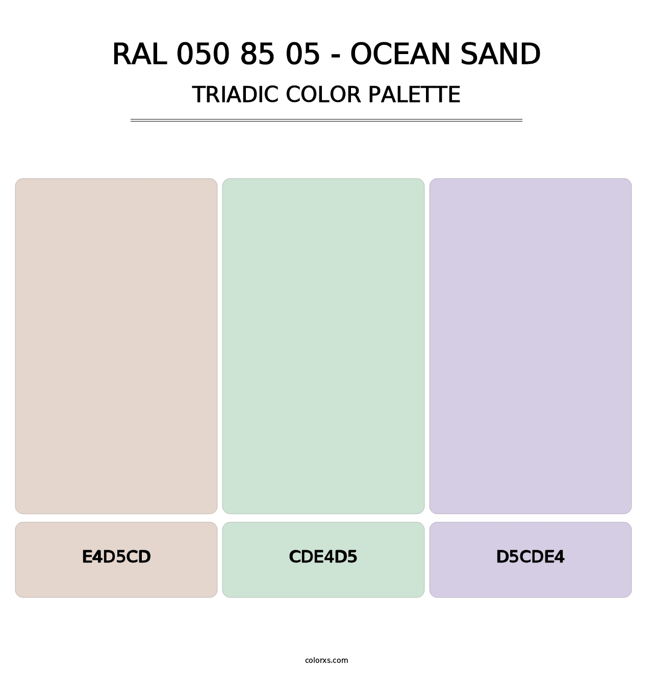 RAL 050 85 05 - Ocean Sand - Triadic Color Palette