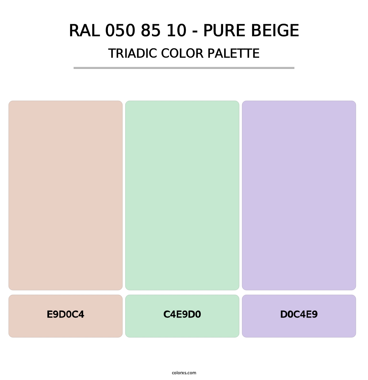 RAL 050 85 10 - Pure Beige - Triadic Color Palette