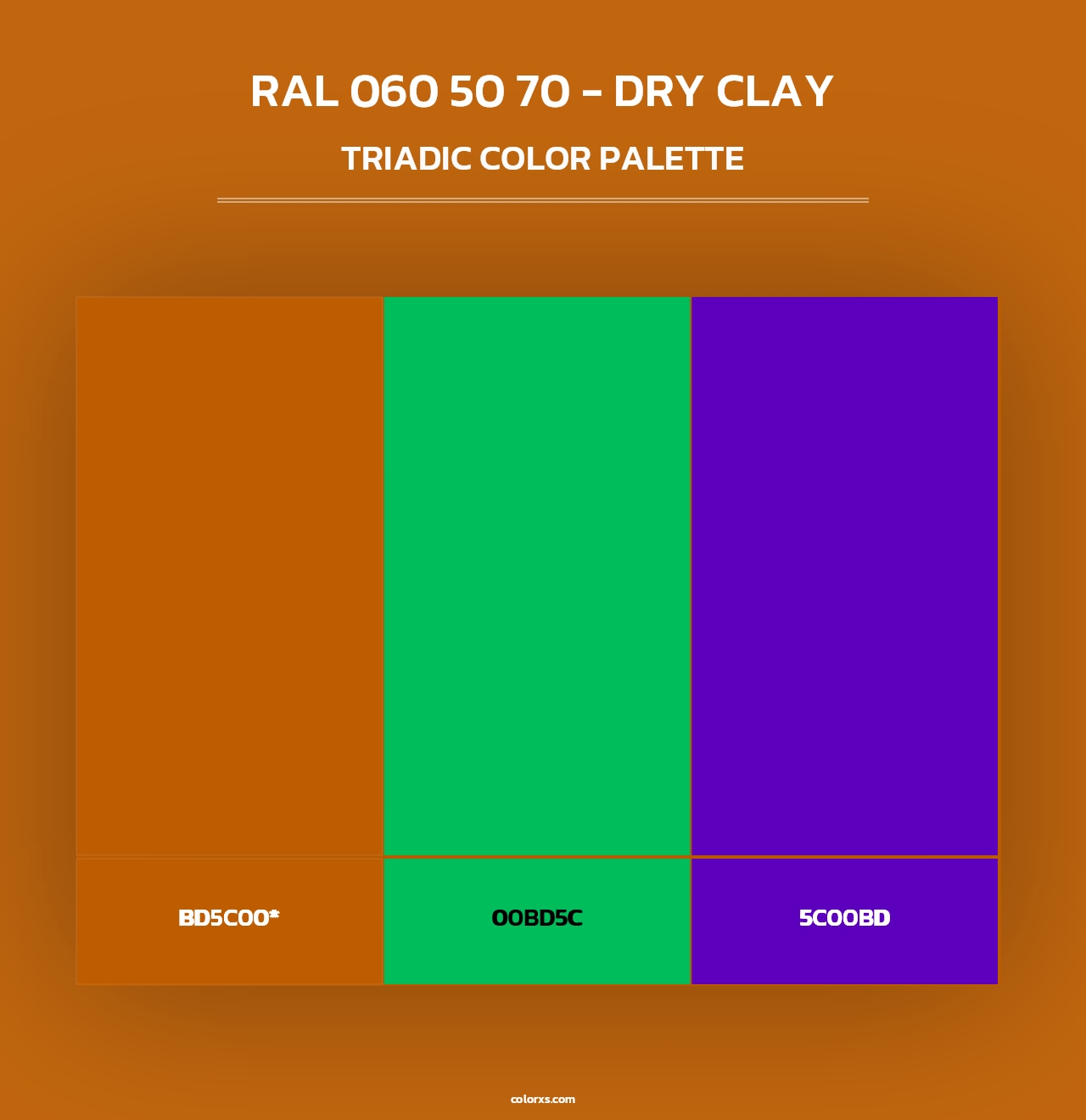 RAL 060 50 70 - Dry Clay - Triadic Color Palette