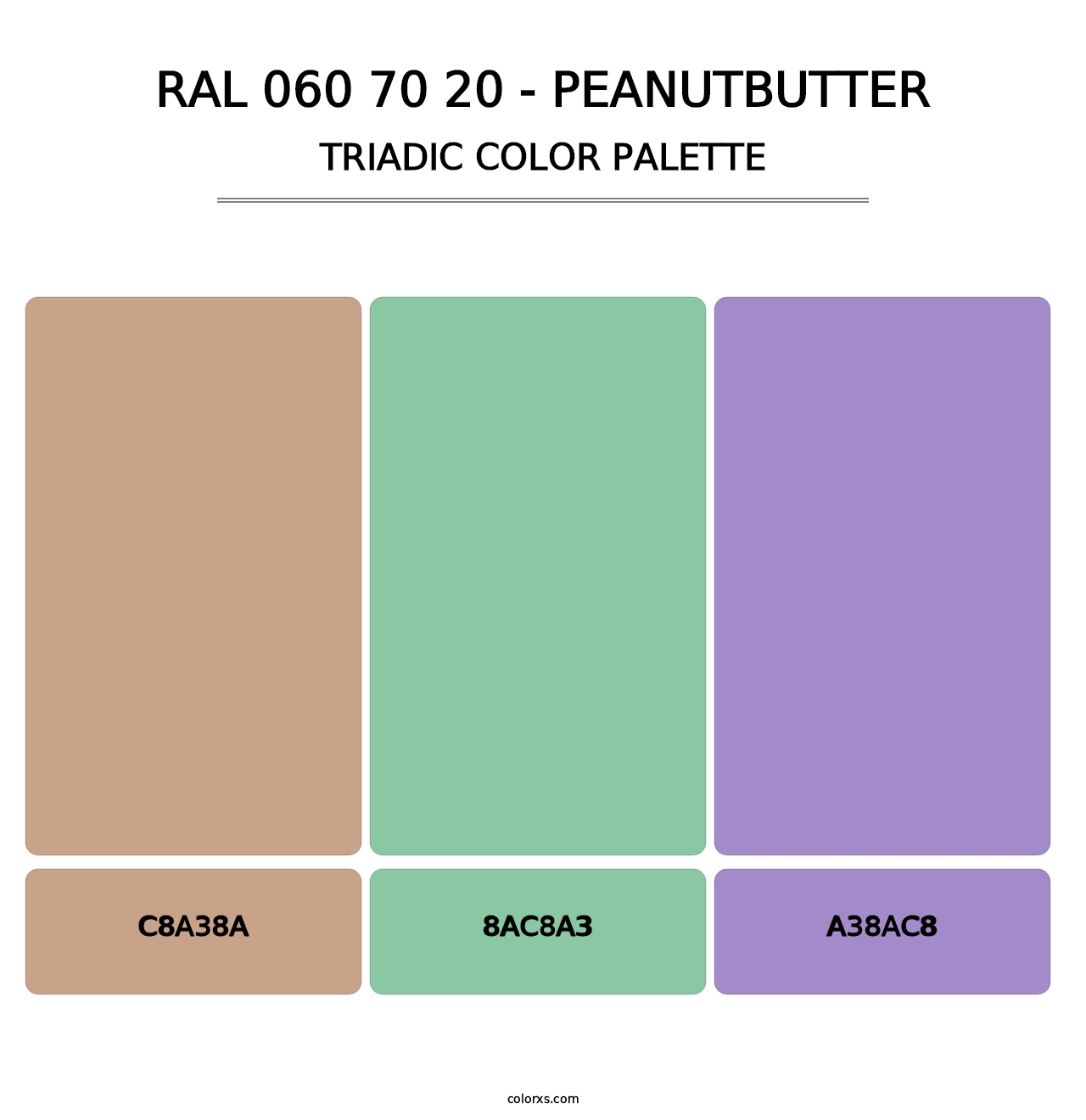 RAL 060 70 20 - Peanutbutter - Triadic Color Palette