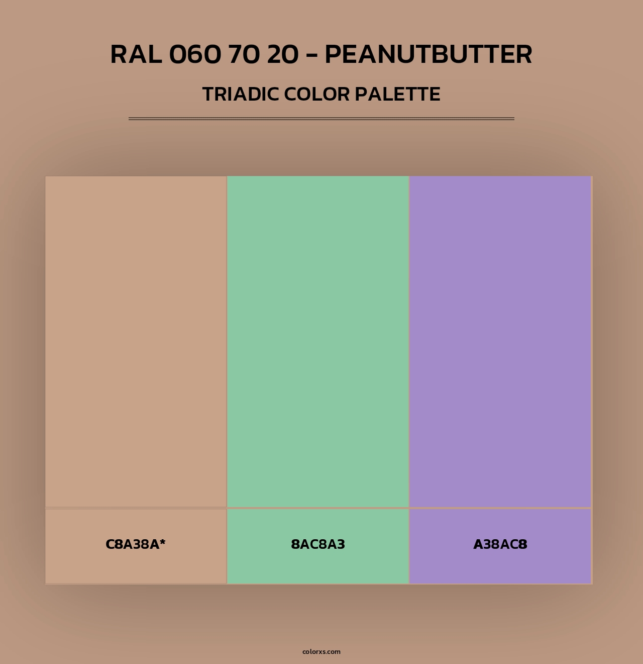 RAL 060 70 20 - Peanutbutter - Triadic Color Palette