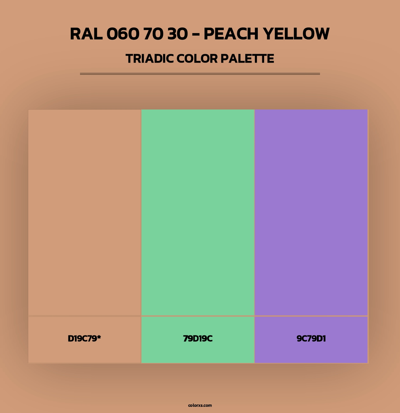 RAL 060 70 30 - Peach Yellow - Triadic Color Palette