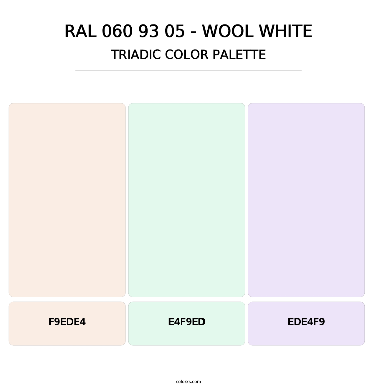 RAL 060 93 05 - Wool White - Triadic Color Palette