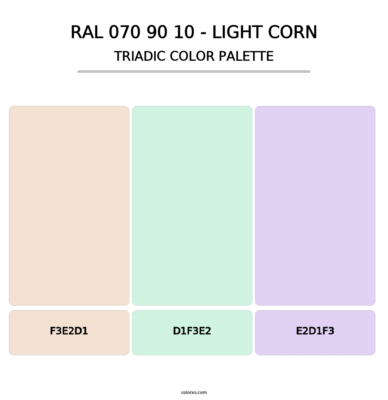 RAL 070 90 10 - Light Corn - Triadic Color Palette