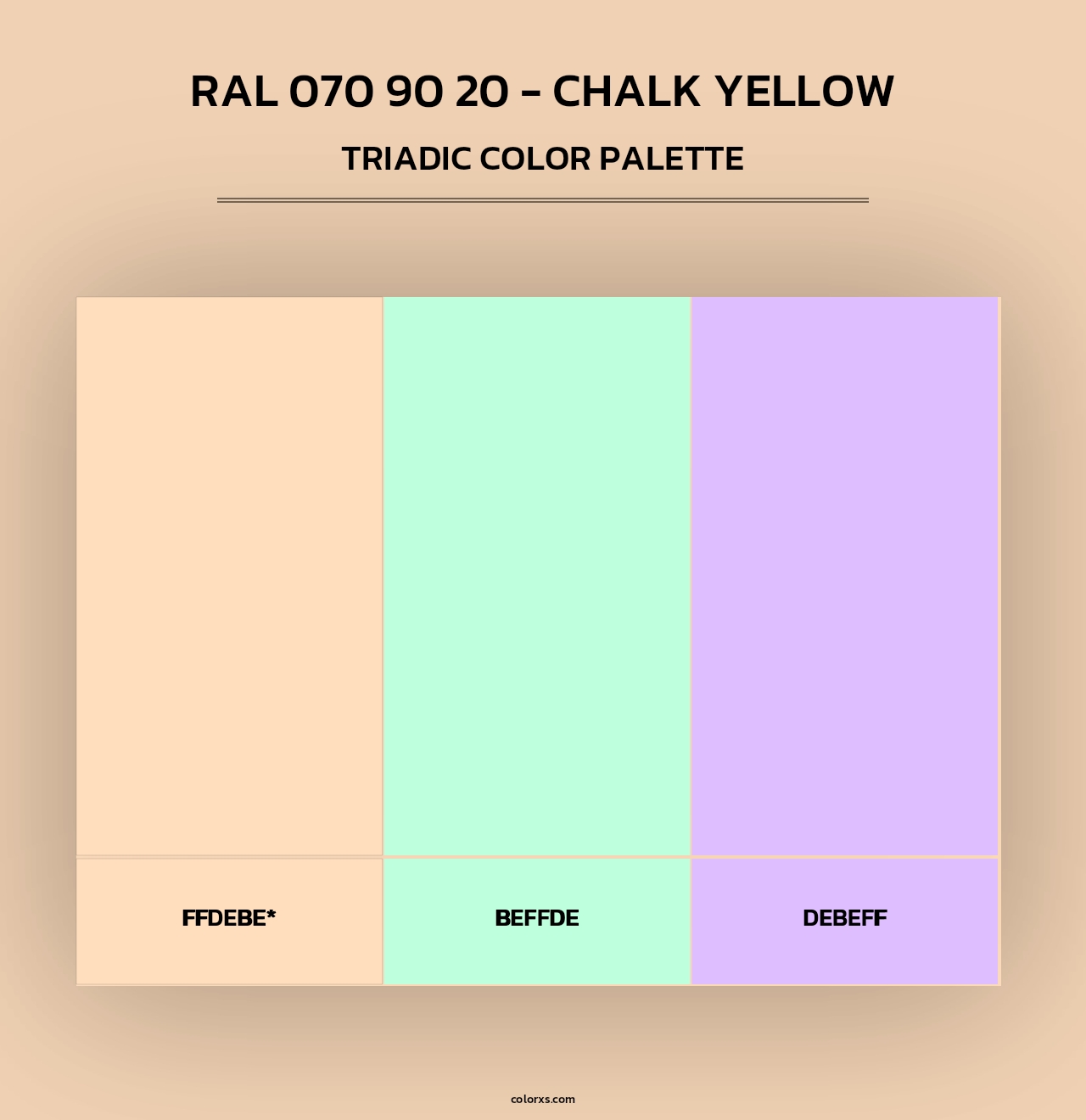 RAL 070 90 20 - Chalk Yellow - Triadic Color Palette