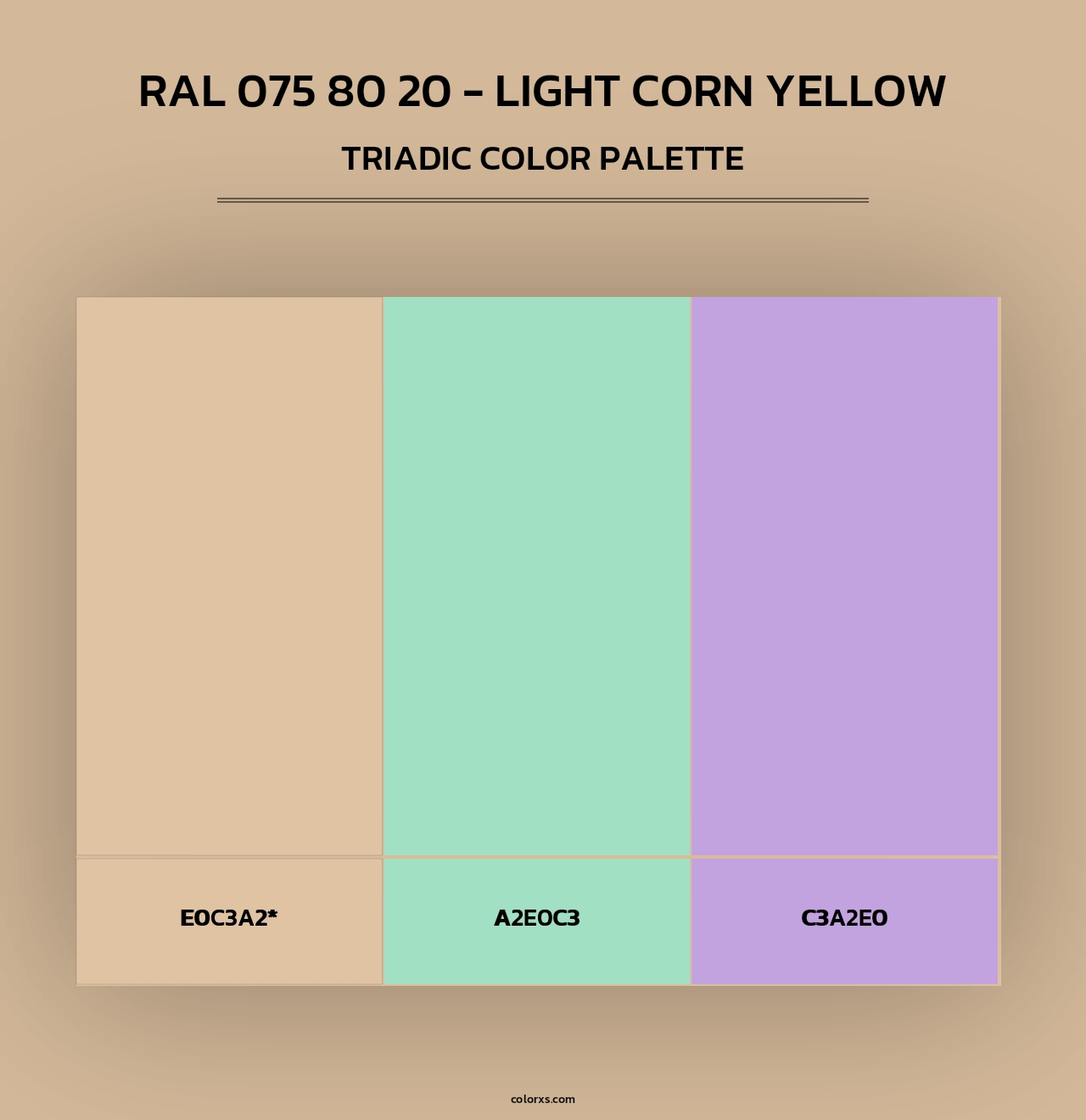 RAL 075 80 20 - Light Corn Yellow - Triadic Color Palette