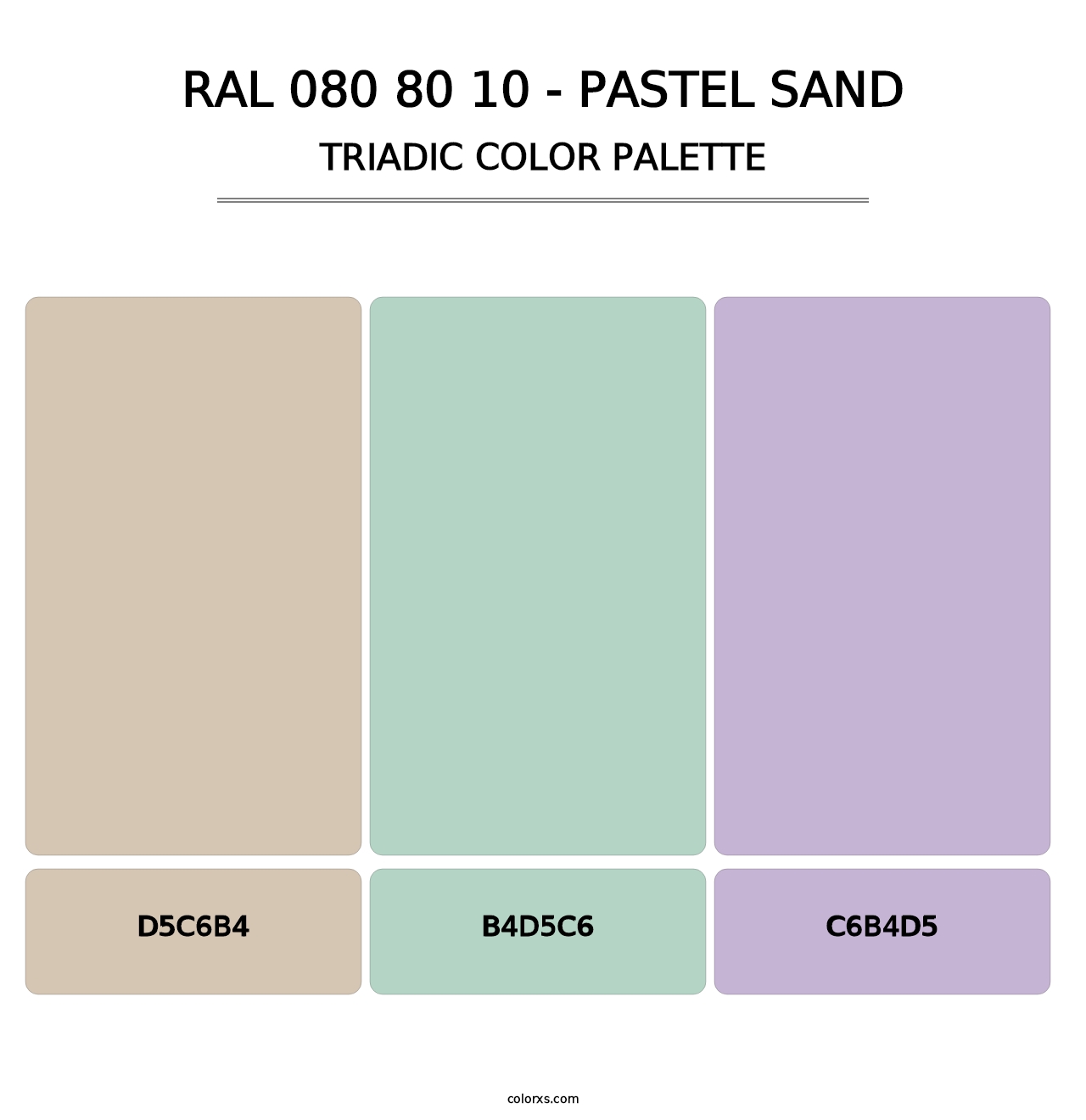RAL 080 80 10 - Pastel Sand - Triadic Color Palette