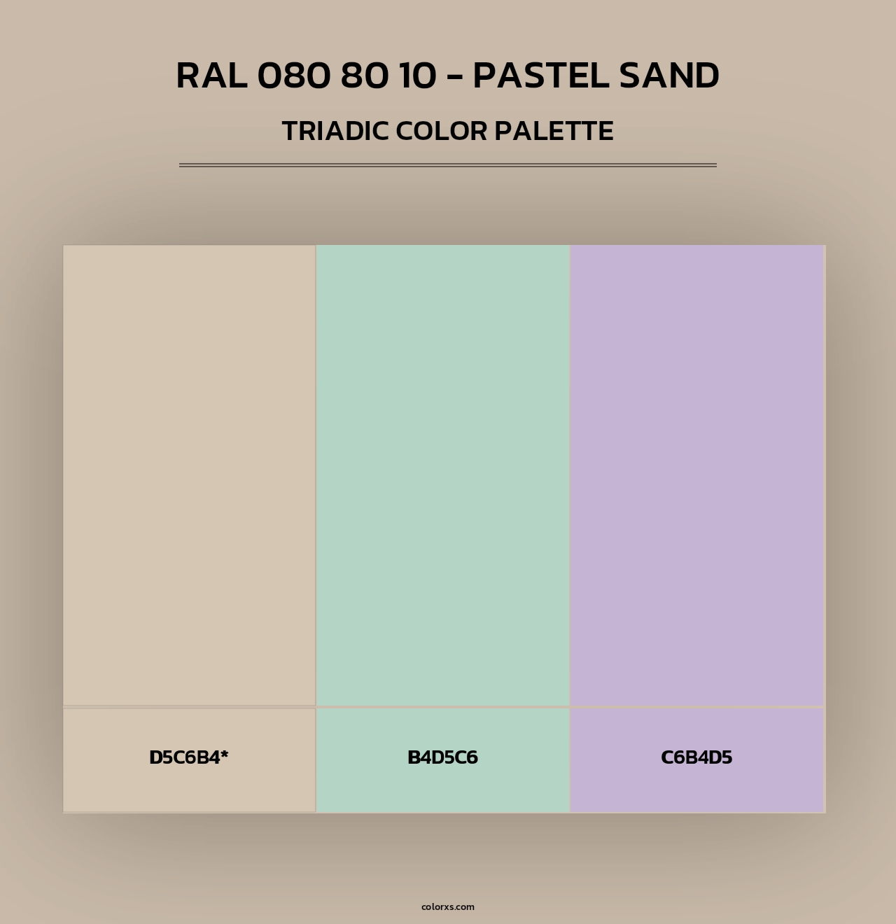 RAL 080 80 10 - Pastel Sand - Triadic Color Palette