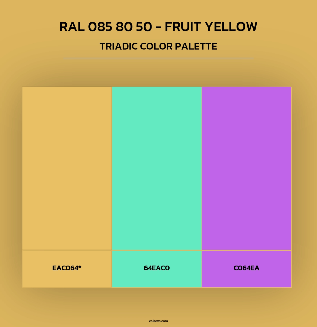 RAL 085 80 50 - Fruit Yellow - Triadic Color Palette