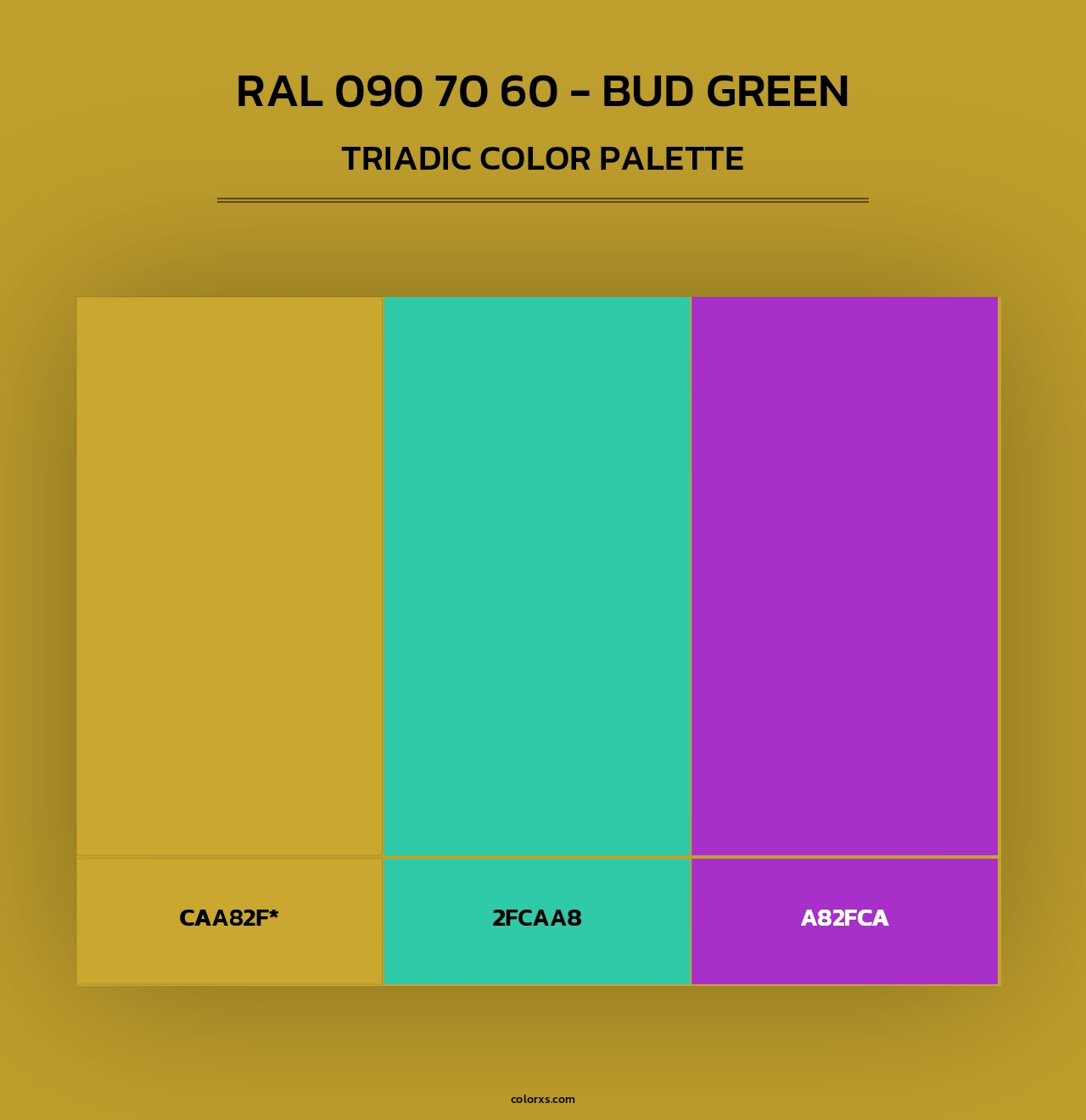 RAL 090 70 60 - Bud Green - Triadic Color Palette