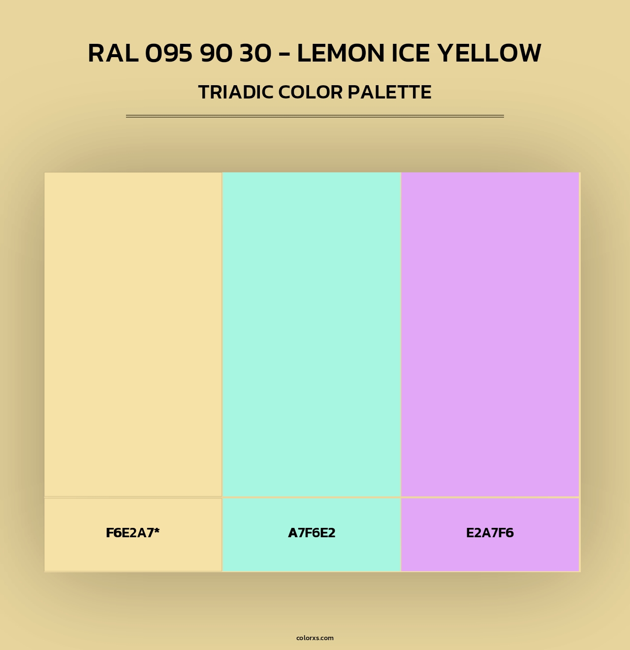 RAL 095 90 30 - Lemon Ice Yellow - Triadic Color Palette