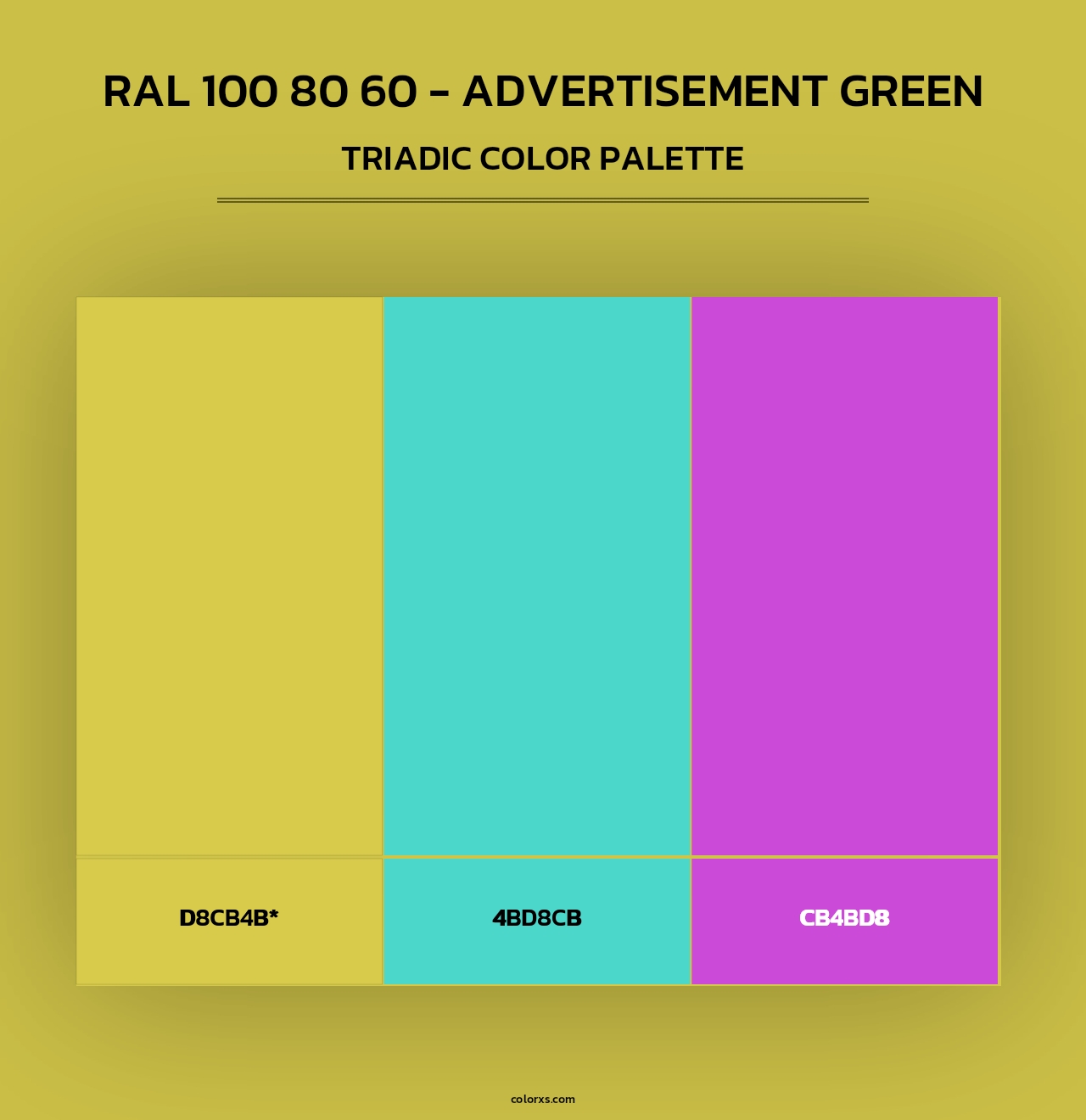 RAL 100 80 60 - Advertisement Green - Triadic Color Palette