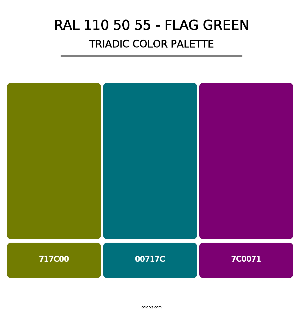 RAL 110 50 55 - Flag Green - Triadic Color Palette