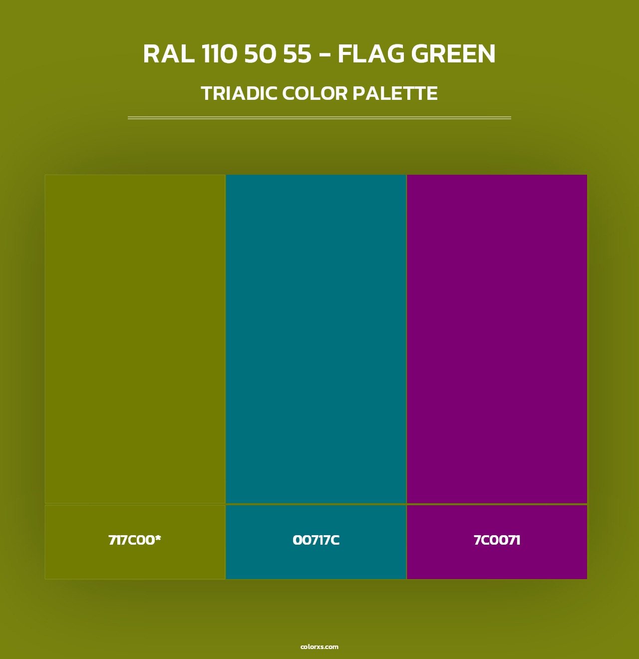 RAL 110 50 55 - Flag Green - Triadic Color Palette