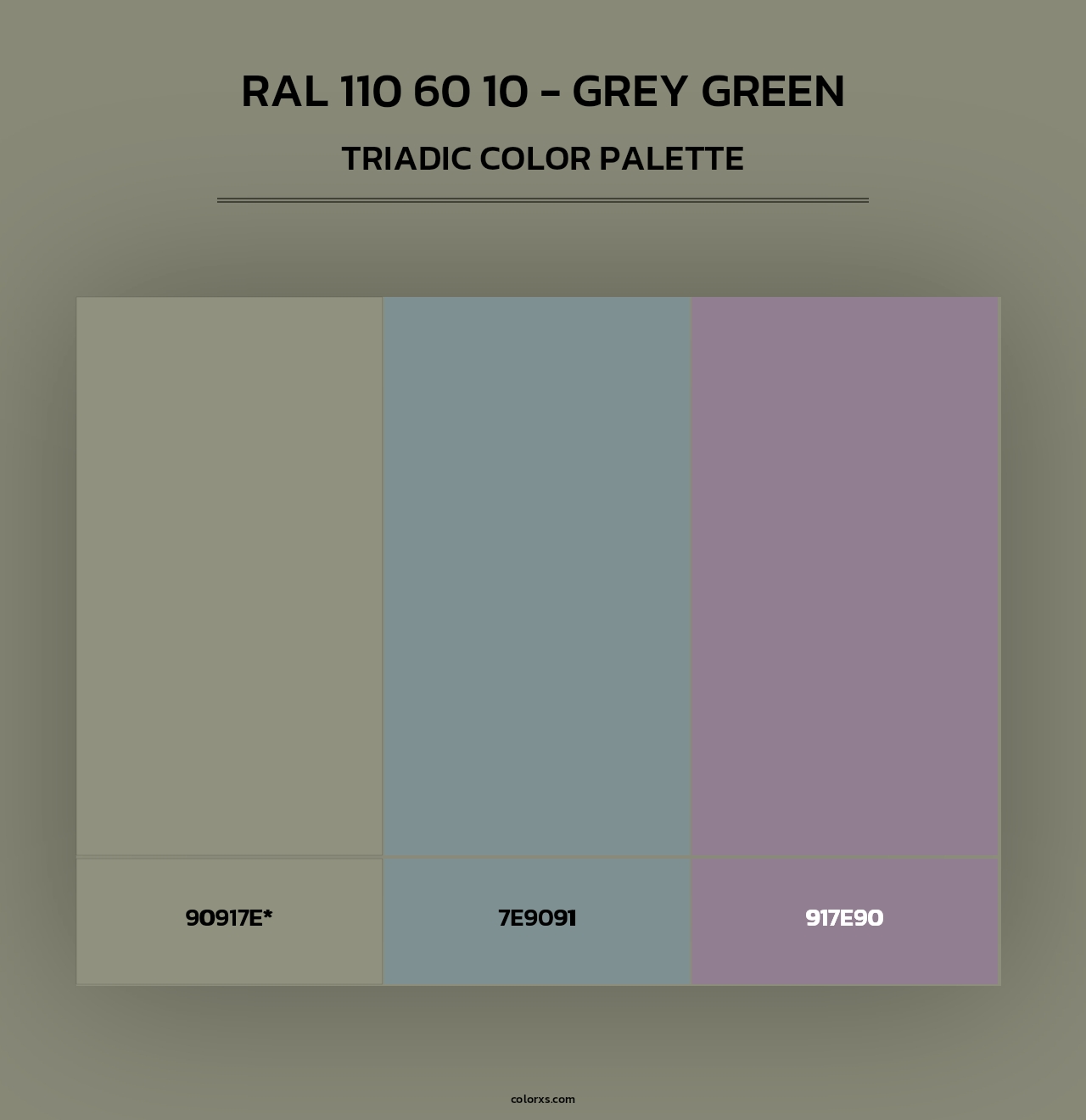 RAL 110 60 10 - Grey Green - Triadic Color Palette