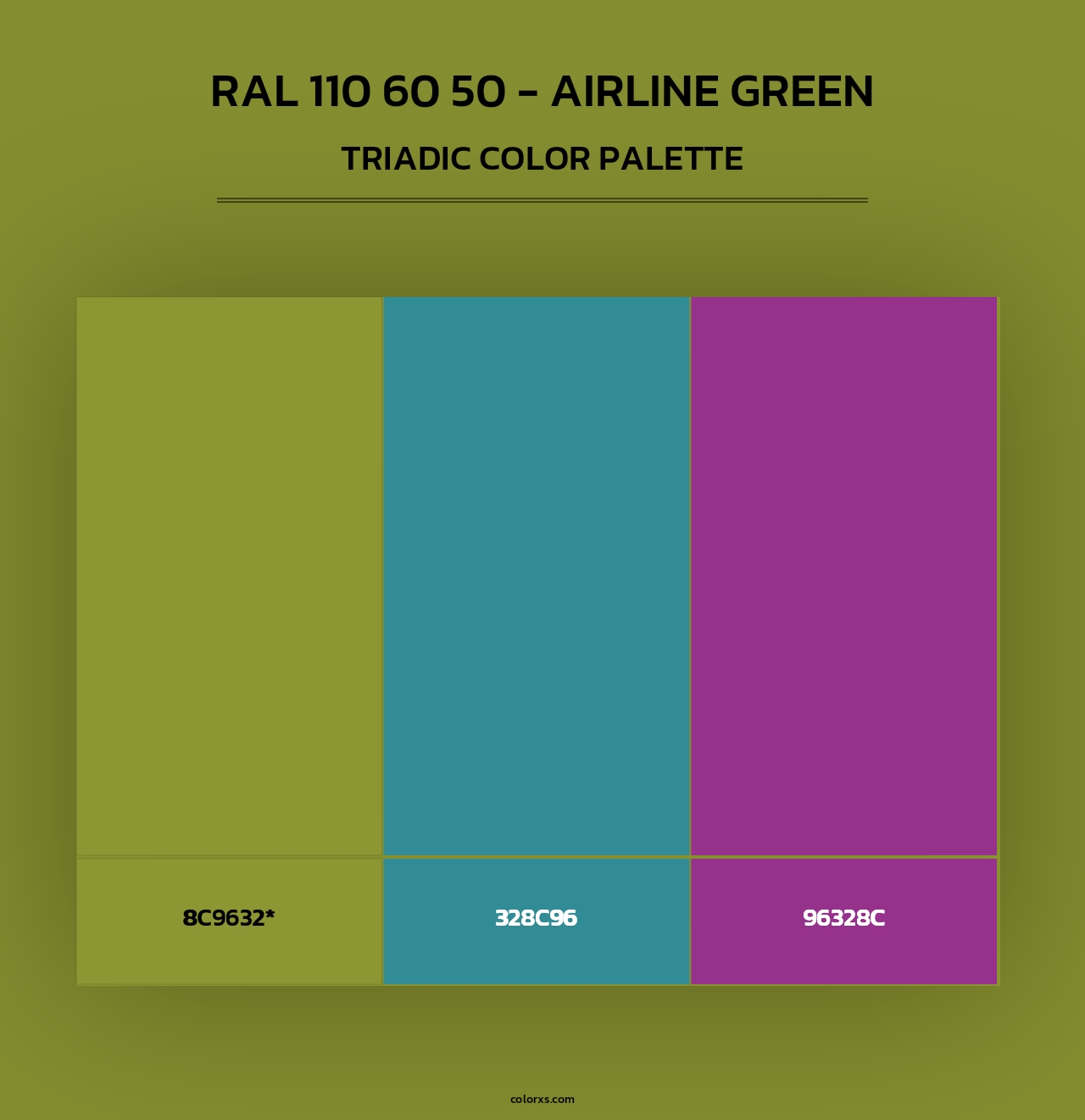 RAL 110 60 50 - Airline Green - Triadic Color Palette