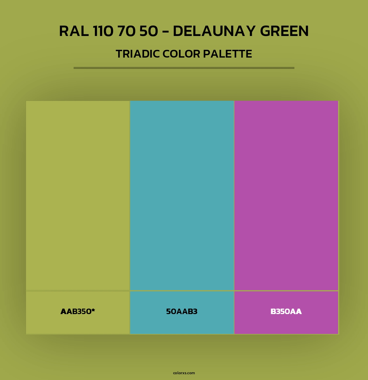 RAL 110 70 50 - Delaunay Green - Triadic Color Palette