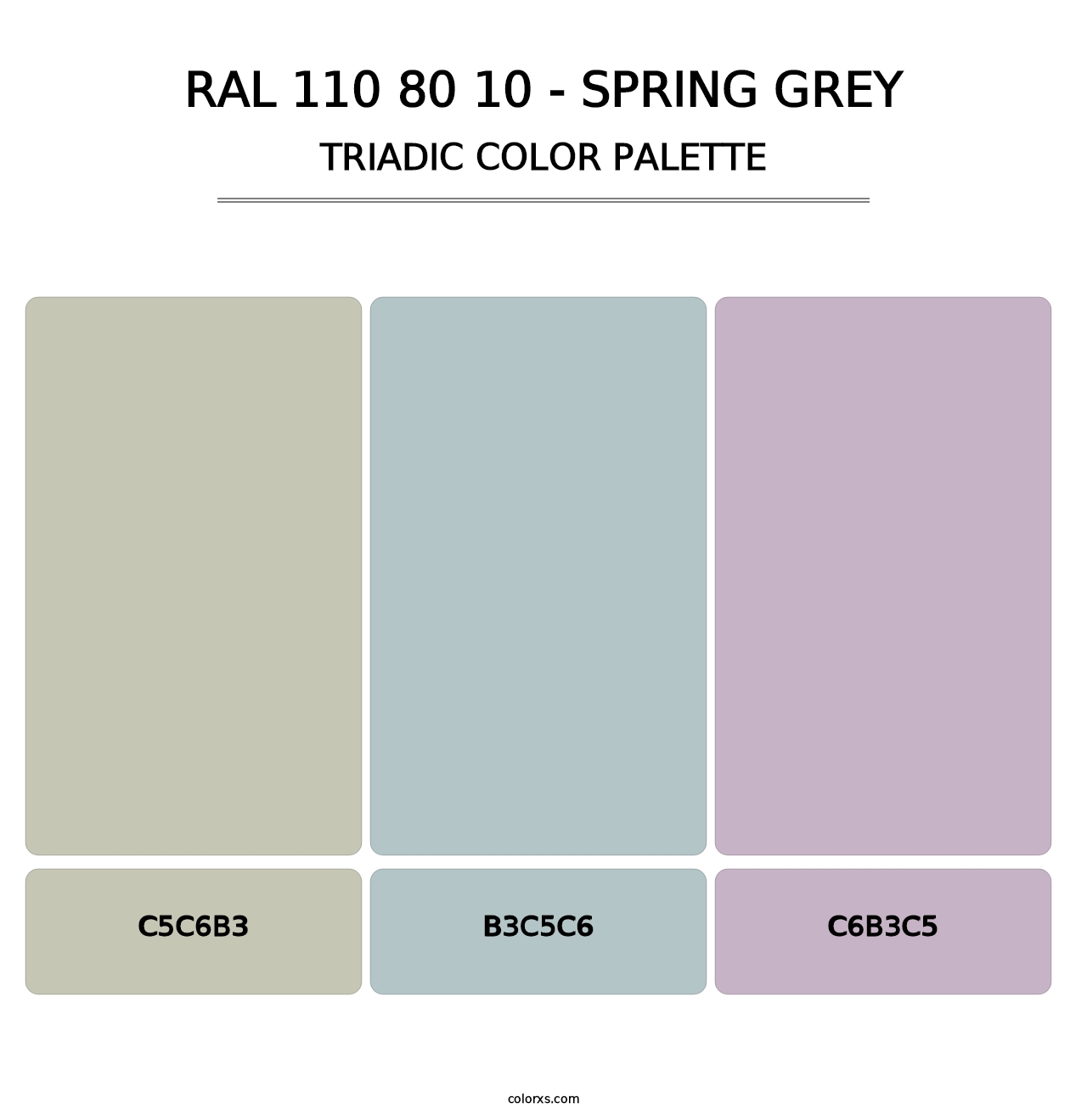RAL 110 80 10 - Spring Grey - Triadic Color Palette