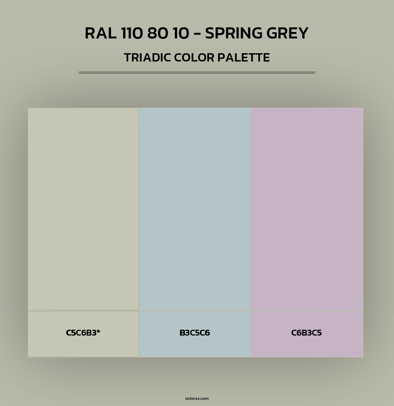 RAL 110 80 10 - Spring Grey - Triadic Color Palette