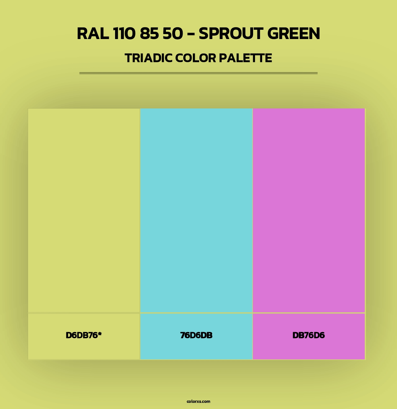 RAL 110 85 50 - Sprout Green - Triadic Color Palette