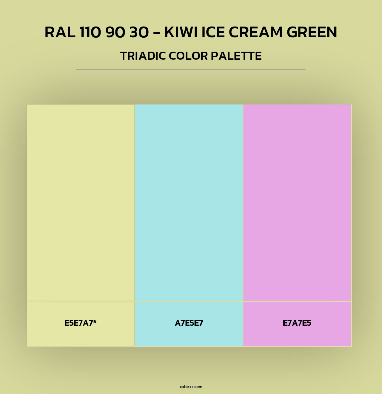 RAL 110 90 30 - Kiwi Ice Cream Green - Triadic Color Palette