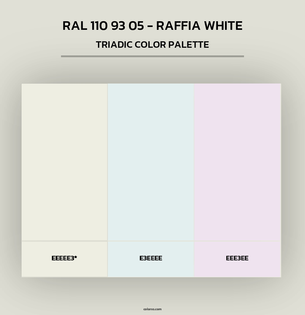 RAL 110 93 05 - Raffia White - Triadic Color Palette