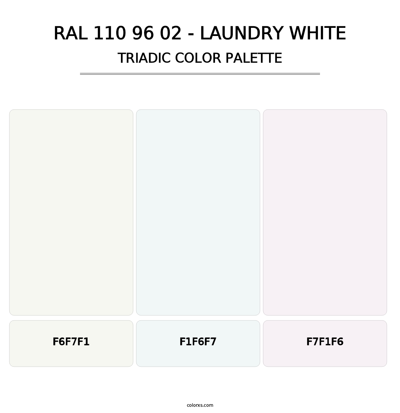 RAL 110 96 02 - Laundry White - Triadic Color Palette